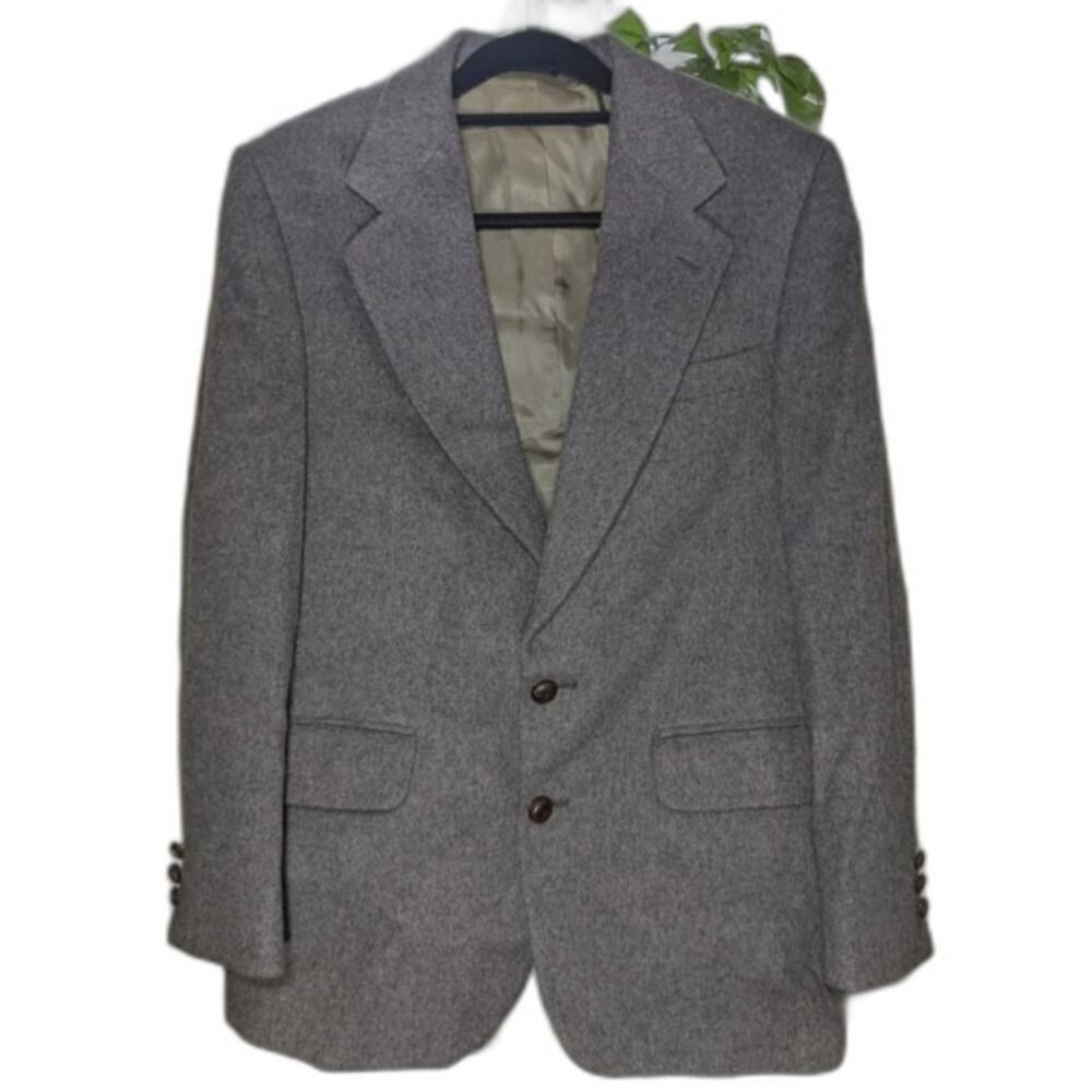 vintage Camel Hair Rogers Scott Blazer coat M/42 Gray Sport Coat USA Made LN - Picture 2 of 12